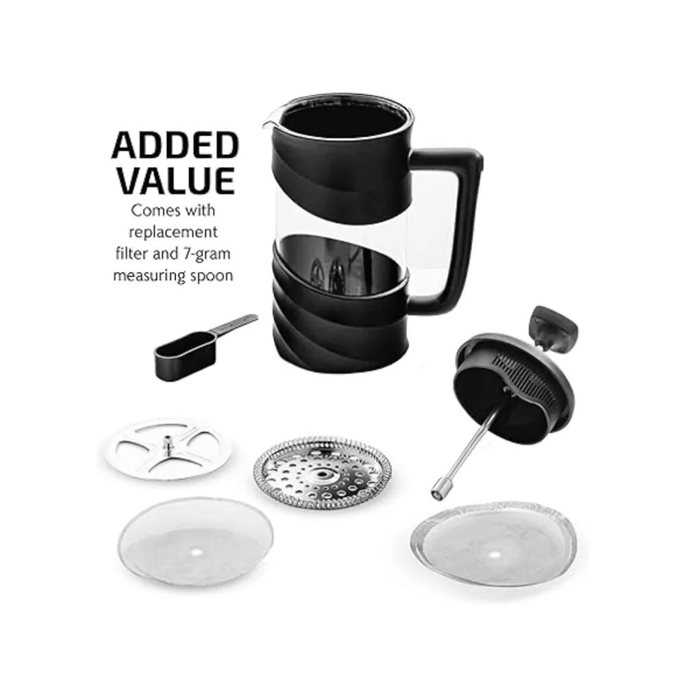 NEW Ovente Coffee Press 34oz Black